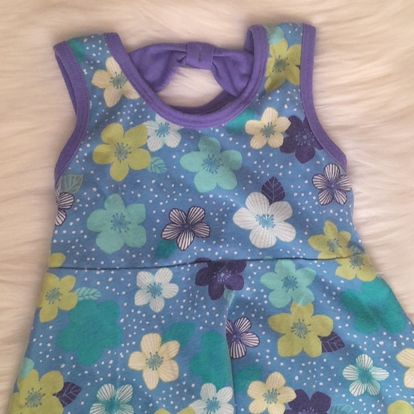 Peanut & Ollie 2T Girls Blue Floral Summer Dress - Picture 4 of 5
